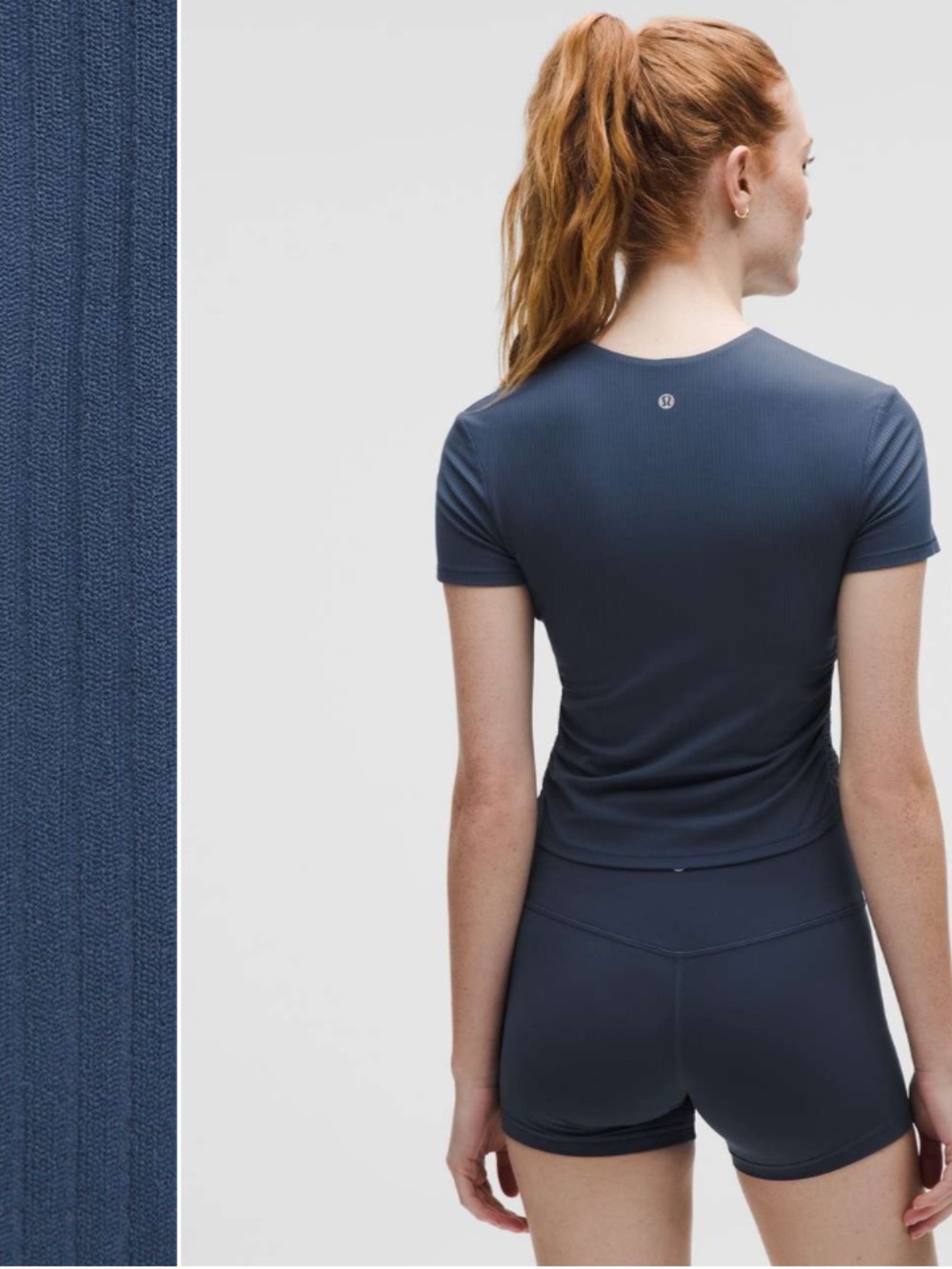 Like New Lululemon Blue Twill/Navy Set. Size 4 - Picture 8 of 11